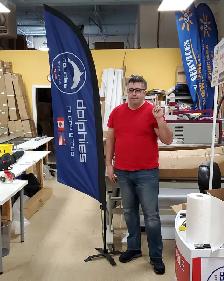 9ft Feather Teardrop Double Sided Flag Custom Printed Flags - Photo 5