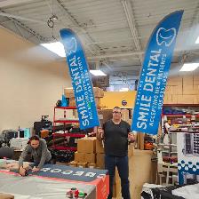 9ft Feather Teardrop Double Sided Flag Custom Printed Flags - Photo 8