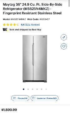 Maytag 36-inch W 25 cu. ft Refrigerator