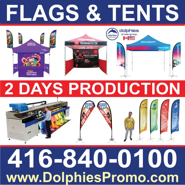 12ft Double Sided Flag Custom Printed FEATHER or TEARDROP Flags