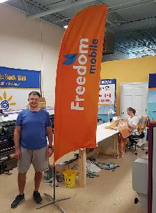 12ft Double Sided Flag Custom Printed FEATHER or TEARDROP Flags - Photo 2