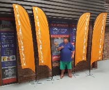 12ft Double Sided Flag Custom Printed FEATHER or TEARDROP Flags - Photo 3