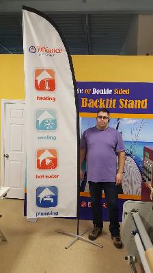 12ft Double Sided Flag Custom Printed FEATHER or TEARDROP Flags - Photo 4