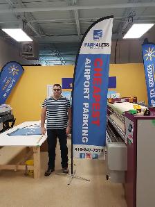 12ft Double Sided Flag Custom Printed FEATHER or TEARDROP Flags - Photo 5