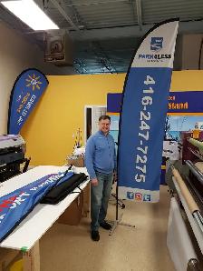 12ft Double Sided Flag Custom Printed FEATHER or TEARDROP Flags - Photo 9
