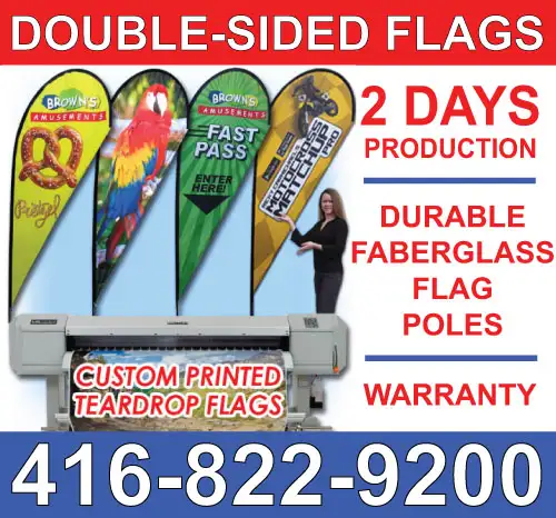 FAST Teardrop and Feather Double Sided Custom Printed Flags Flag