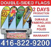 FAST Teardrop and Feather Double Sided Custom Printed Flags Flag