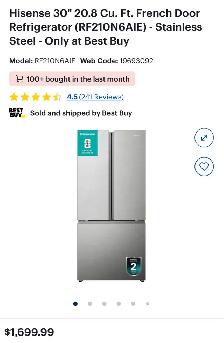 Hisense 30' 20.8 cu. ft. French Door Refrigerator