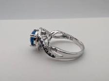 (B6012) Bradford Exchange Blue Lagoon Diamonesk Sterling Ring... - Photo 3