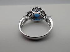 (B6012) Bradford Exchange Blue Lagoon Diamonesk Sterling Ring... - Photo 4