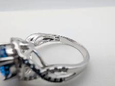(B6012) Bradford Exchange Blue Lagoon Diamonesk Sterling Ring... - Photo 6