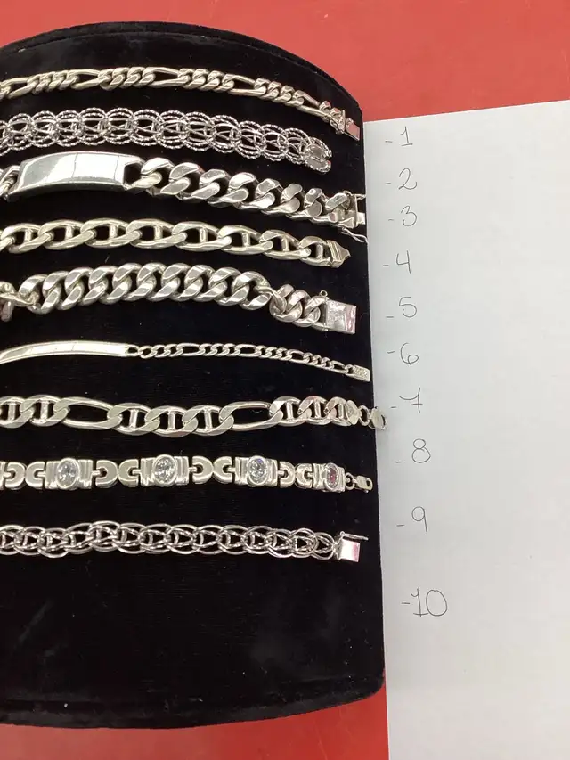 bracelets en argent a prix variés