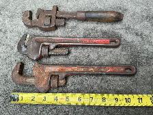 Set of 3 Vintage Pipe Wrenches ! - Photo 5