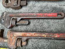 Set of 3 Vintage Pipe Wrenches ! - Photo 7