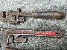 Set of 3 Vintage Pipe Wrenches ! - Photo 8