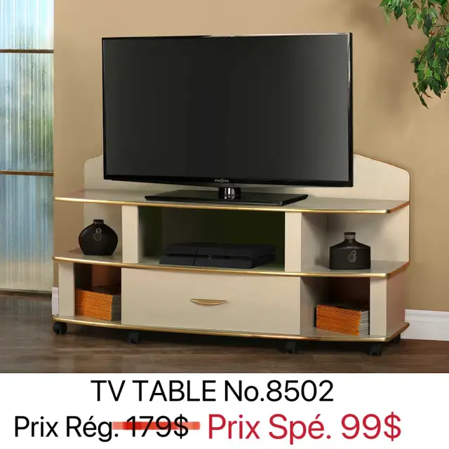 LE PLUS BAS PRIX!! 100% NEUF! Des meubles télé en vente！