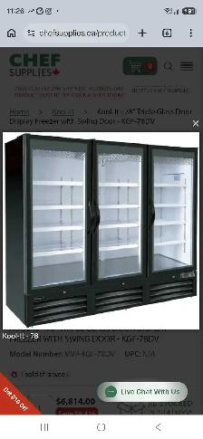 Commercial freezer for sale