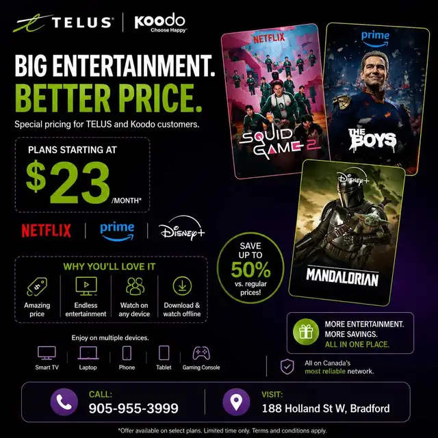 Telus Koodo Streaming Bundle