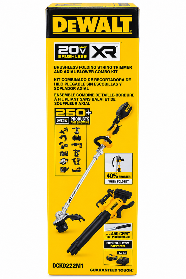 DEWALT DCKO222M1 20V MAX Brushless 14' Trimmer Blower w/ Battery