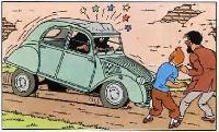 AUTO VOITURE 1/24 TINTIN  LA 2 CV DES DUPONDT LIVRAISON GRATUITE