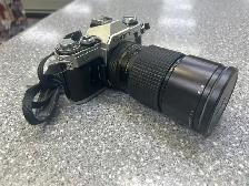 Canon AE-1 35mm Camera 200MM Lens Broken Battery As Is Door