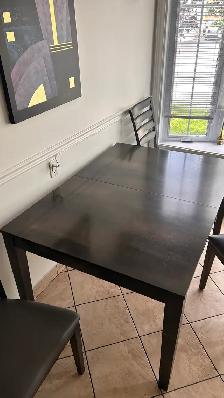 Table de cuisine (rallonge disponible)    6 chaises - Photo 2