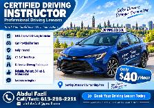 MTO Certified and Insured driving instructor