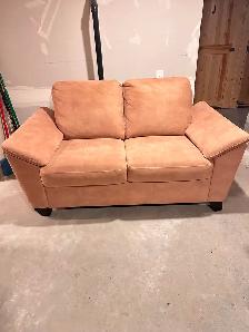 most comfortable Love seat sand color microseude