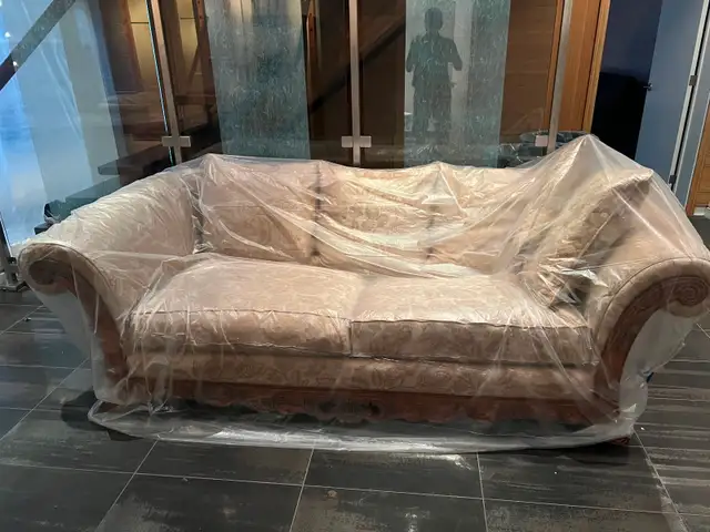 One couch and one arm chair are for sale for best offer