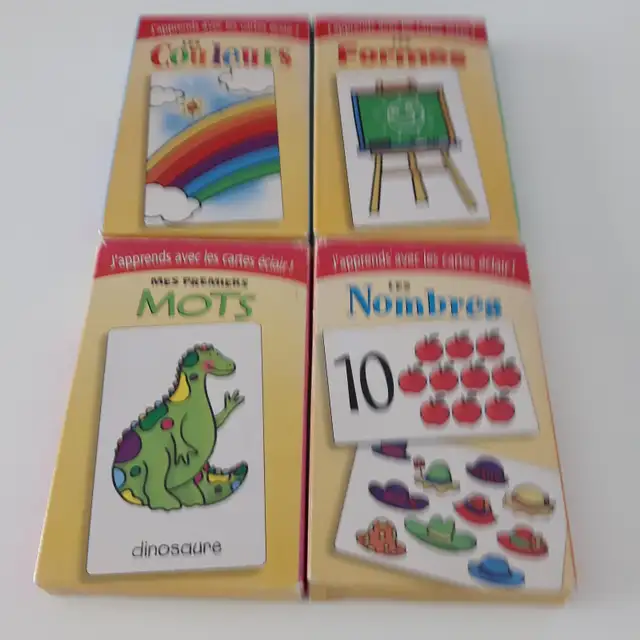 4BOITES JEUX D'ENFANTS DE 50 CARTES ÉCLAIRES: $5.00 CHAQUE BOITE