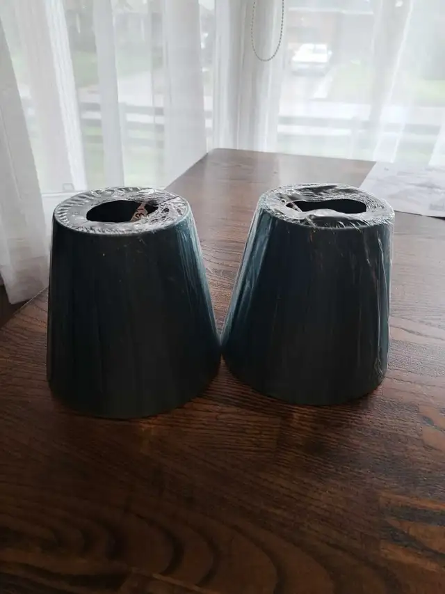 Set of Two Green Lamp Shades