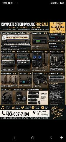 COMPLETE PROFESSIONAL STUDIO PACKAGE FOR SALE $5,750 CAD OBO