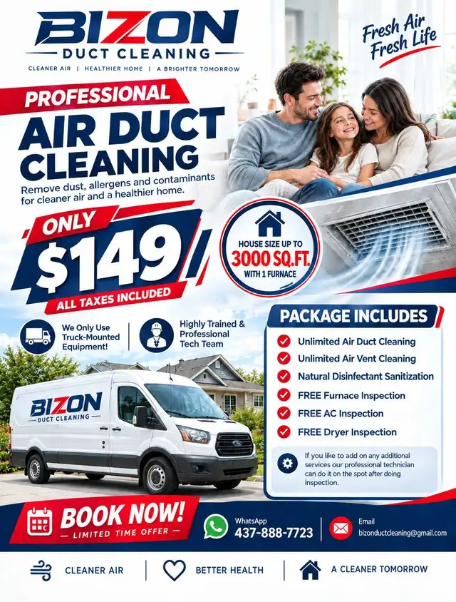Complete House Air Duct Cleaning - $149