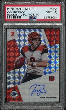 Joe Burrow Auto Rookie Card PSA10