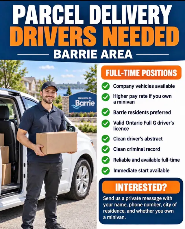 hiring delivery driver ASAP