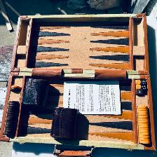 ONE Vintage backgammon game with case Complete - Photo 2