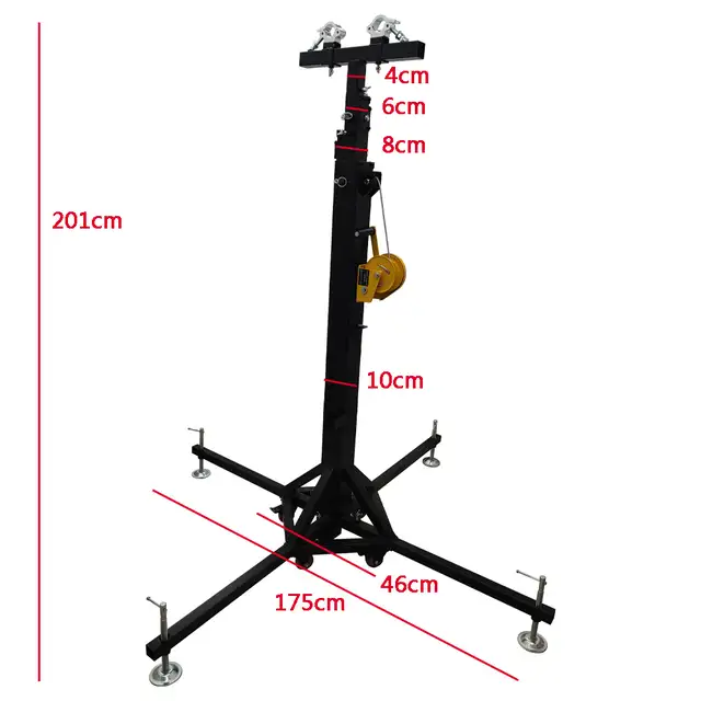 Heavy Duty Crank Stand with Outriggers Stage equipment 024373