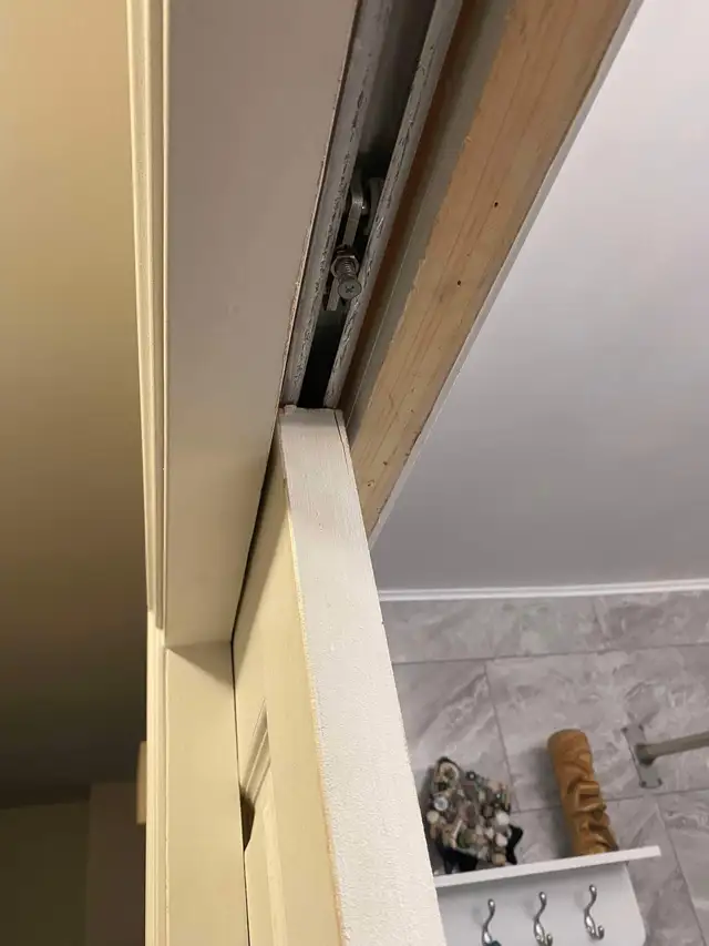 Pocket door, pocket door rollers, pocket door locks fixing. Slid