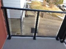 we install Aluminum railings deck exterior , , glass and pickets - Photo 2