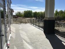 we install Aluminum railings deck exterior , , glass and pickets - Photo 3