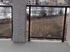 we install Aluminum railings deck exterior , , glass and pickets - Photo 5