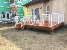 we install Aluminum railings deck exterior , , glass and pickets - Photo 10