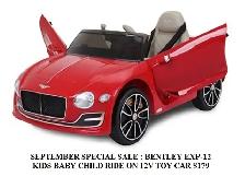 BENTLEY EXP-12 KIDS, BABY, CHILD RIDE ON 12V CAR WITH REMOTE