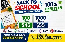 BACK TO SCHOOL HOME INTERNET DEAL – 100% PURE & RELIABLE FIBRE