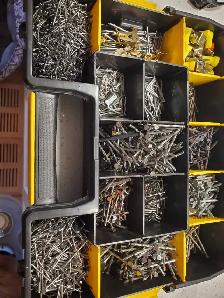 Two full Stanley storage containers for nails and screws - Photo 3