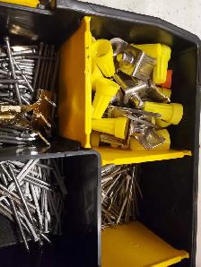 Two full Stanley storage containers for nails and screws - Photo 4