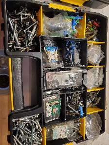 Two full Stanley storage containers for nails and screws - Photo 6