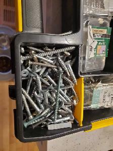 Two full Stanley storage containers for nails and screws - Photo 8