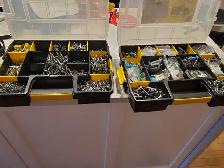 Two full Stanley storage containers for nails and screws - Photo 9