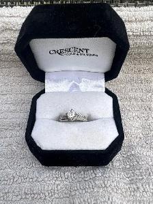 White gold diamond engagement ring for sale